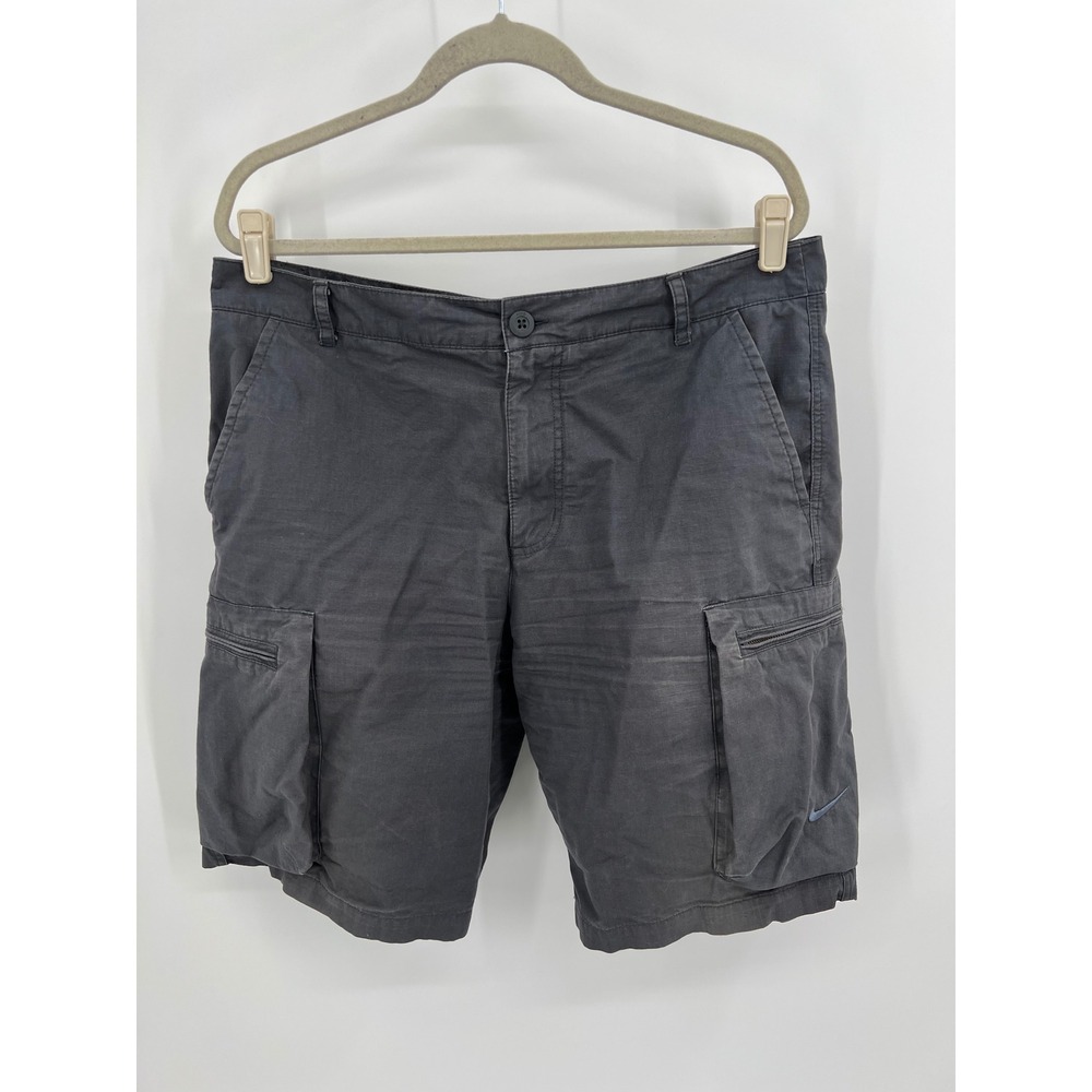 Nike Mens Cargo Shorts Size 36 Black Ripstop Cotton Utility Gorpcore‎